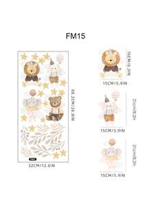 波西米亚风云星卡通可爱彩虹熊动物星星儿童房墙贴艺术礼品儿童房女孩卧室墙贴家居装饰