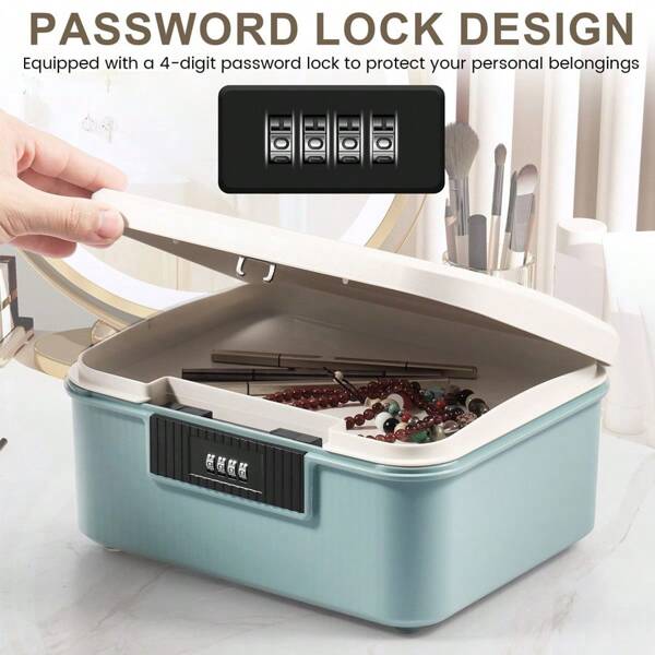 Lockable Storage Box, Creative Jewelry Box, Household Valuable Items Storage Box, Private Document Storage Box, Car Password Storage Box,Back To School,School Supplies