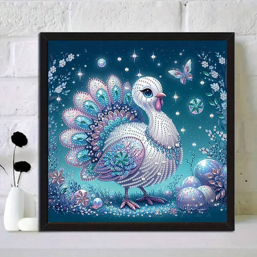 1pc Diamond Painting Kit, Special Shape Crystal Diamond Partial Diamond Mosaic Craft, Inspire Creativity For Beginners, Crystal Diamond Art Painting Suitable For Home Desktop And Wall Decor, Unframed Canvas