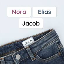 Etichette per indumenti per case di cura (150) - Etichette adesive per vestiti e oggetti personali. Etichette personalizzate per asili, case di riposo e uso in lavanderia - Bianche