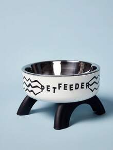 PETSIN Cute Pattern Raised Stainless Steel Pet Food Bowl, Anti-Spill, Anti-Slip, Suitable For Small Cats, Dogs And Small Pets To Drink And Eat - Multicolor - View 16