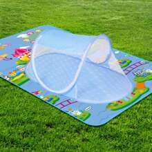 1 Stück Kindermückennetz zum Falten, Baby Mückennetz für Kinderbett ohne Installation, Cartoon Schiff-förmiges Mückennetz mit Reißverschluss, faltbares Mückennetz für Kinderbett