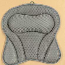 1 件浴枕、浴缸枕、颈部支撑垫、浴缸 SPA 垫、放松头枕浴缸枕、便携式可洗浴缸配件，带 4D 透气网眼厚柔软浴枕 - 灰色 - 查看 6