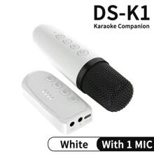 KZ DS-K1 Karaoke Companion Wireless Microphone Bluetooth 5.3 Wireless Moving-Coil Microphones KTV DSP Mixer System 3.5MM AUX Type-C Amplifier Host HIFI Stereo Surround For Wired Speaker/Car Kit/PC/TV/Projector/Phone