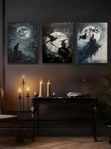 3 件万圣节女巫装饰、万圣节墙壁艺术、黑暗学院美学、女巫墙壁艺术、女巫家居装饰、女巫三联画、卧室装饰、客厅装饰、办公室装饰、餐厅墙壁装饰、厨房装饰、书房、走廊、宿舍装饰、浴室装饰、送给朋友的理想礼物、墙壁艺术、墙壁装饰、家居装饰、房间装饰、帆布墙壁艺术、海报、带框架的墙壁艺术、可选框架 - 彩色 - 查看 5