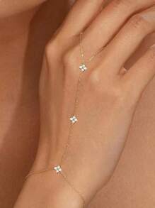 Gold Bracelets For Women ,14K Gold Plated Dainty Stackable Paperclip Cuban Link Chain Bracelets,Cuff Bracelets Jewelry Set Adjustable 7"+2"