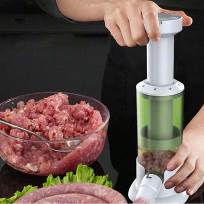 Embutidor Manual de Salchichas con Diseño Antideslizante – Máquina Casera para Hacer Chorizo, Longaniza o Salchicha Artesanal, Fácil de Usar y Limpiar