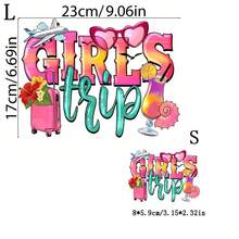 1pc/2pcs/3pcs Vintage Travel Iron Heat Transfer Stickers - Washable DIY Decals For Clothing, T-Shirts, Masks, Jeans And Backpacks, Featuring Lively Travel Themed Vinyl Stickers For Garments - Multicolor - View 3