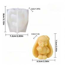 1 Stück süße Kaninchen Silikon Form für DIY Kerzenherstellung - perfekt für kreative Hobbykünstler, Scentsy Kerzen, Seifenherstellung und Bürodeko, Zubehör für kreative Hobbykünstler | verspieltes Design