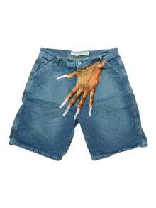 Mens Graphic Print Shorts Cool Mesh Basketball Shorts Casual Flat Front Shorts Summer Drawstring - Màu xanh lam - Xem 1