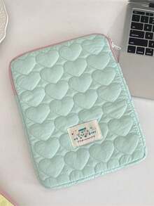 1个个性化软垫iPad保护套，可绣字母，适用于11英寸平板电脑，也可作为14-15英寸笔记本电脑包，iPad平板电脑保护套，笔记本电脑手提包，适合日常使用，可作为圣诞节、母亲节、教师节、生日礼物。 - 彩色 - 查看 16