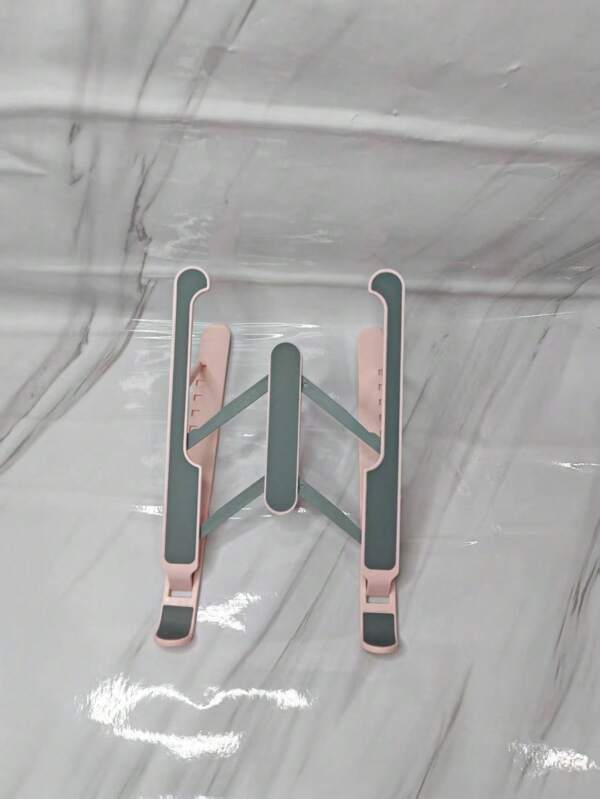 1 peça Suporte Ajustável para Laptop/Tablet de Plástico Rosa, Elevador de Mesa Dobrável e Portátil