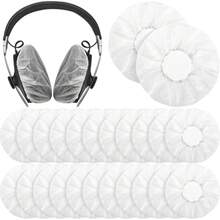 100Pcs/20pcs/Pcs Disposable Headphones Ear Covers For Over Ear Headset Earcup, Stretchable Sanitary Ear Pads Cover, White Headset Ear Covers Non Woven Headphone Earpads Covers - Multicolor - View 1