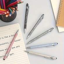 100 Stücke personalisierte Metallkugelschreiber, gemischte Farben, Bürogeschenke, Mitarbeiterfreiwillige, Krankenschwestern, Lehrer, Teambuilding für Kollegen, Rentnergeschenke, kapazitive Touchbeschriftung, reibungslos, Büromaterial für Studenten, Feiertags-Geschenke, schwarze Tinte Schulmaterial, Rückkehr zur Schule, multifunktional, dekorativ, wiederverwendbar, modern, farbig, süß, vintage, cartoon, kawaii, individuell, personalisiert, einzigartig, für Mitarbeiter, Kunden, Studenten, für Geschäft/Arbeit/Büro, für Schule - Verschiedenfarbig - Übersicht 5