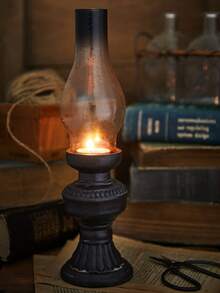 Świecznik do modelowania lamp naftowych, Halloween, dekoracyjny świecznik, ozdoba, stary, retro, nostalgiczny, świecznik z lampą naftową, kreatywne rekwizyty do kolacji przy świecach, bar, kawiarnia, restauracja, ozdoby ludowe, sklep, scena barowa, ozdoby dekoracyjne, wystrój pokoju, wystrój sypialni, dekoracje na Halloween, drobiazgi, wystrój domu, salon