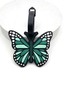 1pc Butterfly Luggage Tag, Travel Accessory, Silicone Fashion Handbag Label, Suitable For Outdoor Travel Carrying