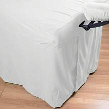 Microfiber Massage Table Skirt By  - Massage Table Bed Skirt To Fit Standard Size Massage Tables - Lightweight, Super Soft And Stain-Resisting - White - White - View 6