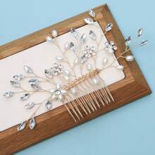 Peigne à cheveux populaire avec perles et strass, accessoire de coiffure pour mariage, robe de mariée, cérémonie