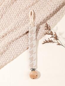 1pc Pacifier Chain, Baby Fashion Pacifier Clip Chain With 3-Hole Wooden Pacifier Clip, Suitable For Boy And Girl Babies, Daily Use - Multicolor - View 13