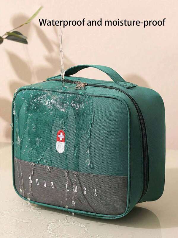 1 pièce Trousse de premiers soins Kit médical de voyage Sac de rangement cosmétique Sac isotherme à médicaments Trousse de sécurité pratique Convient pour la maison, les activités en plein air, la randonnée, le camping, la voiture, le bureau, le lieu de travail. Sac à médicaments portable, trousse de premiers soins de voyage, boîte de secours d'urgence pour la maison/l'extérieur, rangement de médicaments pour enfants, sac d'hygiène de prévention des épidémies, style bohème