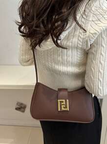 Nuevo monedero/billetera de moda informal con herrajes de metal, unicolor de piel de PU de caliente