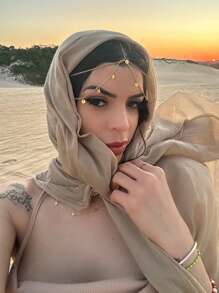 1 peça de corrente de acessório de cabelo estilo boho da moda, adequada para uso diário, joias para cabeça, peças de cabeça, joias para cabelo, corrente de cabeça, corrente de videira para cabelo, acessórios para cabelo, touca, joias para cabelo