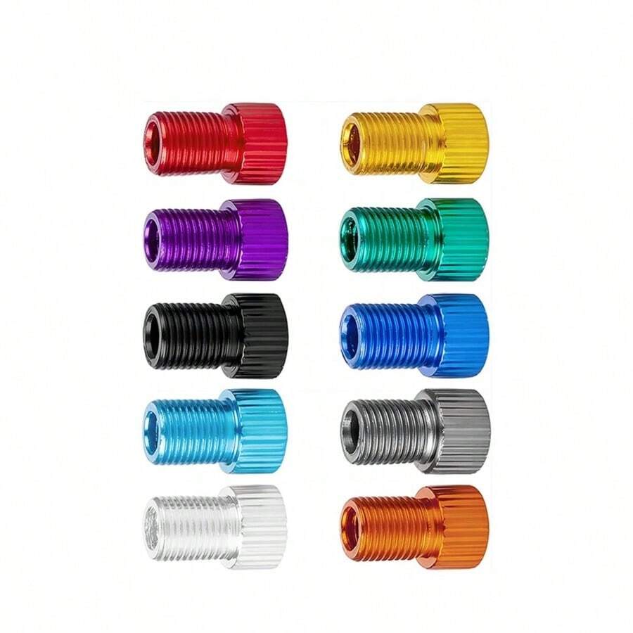 4Pcs Bicycle Valve Stem With Seal Gold-Colored Brass Construction Suitable For Mountain Bike And Tubeless Tires Easy Installation Secure Grip Design - Multicolor - View 1