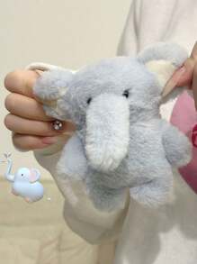 Cute Plush Elephant Case Compatible With AirPods 1/2, 3, Pro, Pro (2nd Generation), 4, Autumn/Winter