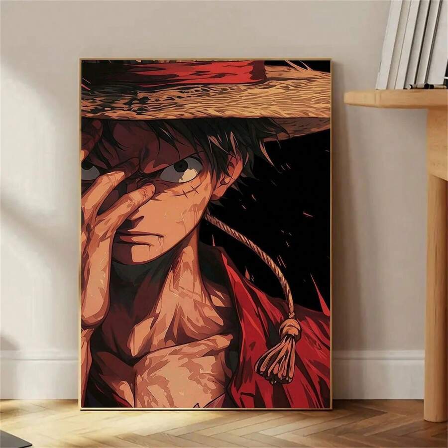 1pc Anime Poster, Suitable For Home Bedroom, Kitchen, Living Room, Bathroom, Hotel Cafe, Office And Other Spaces Decoration, High-Quality Art, Bedroom Wall Decor | Fashionable Poster | High-Quality Unframed Decorative Painting - Multicolor - View 1
