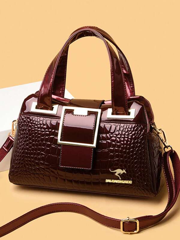 Luxus Designer Handtasche Marke Umhängetaschen für Frauen 2025 Neue Krokodilleder-Muster Lederschulttertaschen Lässige Handtasche Bolsos