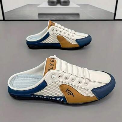 1 Pair Men's Sports Style Slip-On Sandals, Comfortable Low-Top Outdoor Casual Slippers