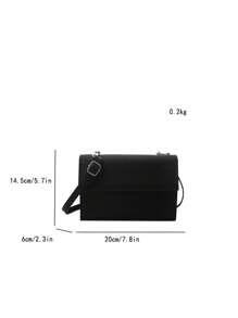 New Women's Shoulder Bag Ladies Solid Color PU Leather Simple Fashionable Casual Small Square Bag With Detachable Adjustable Strap