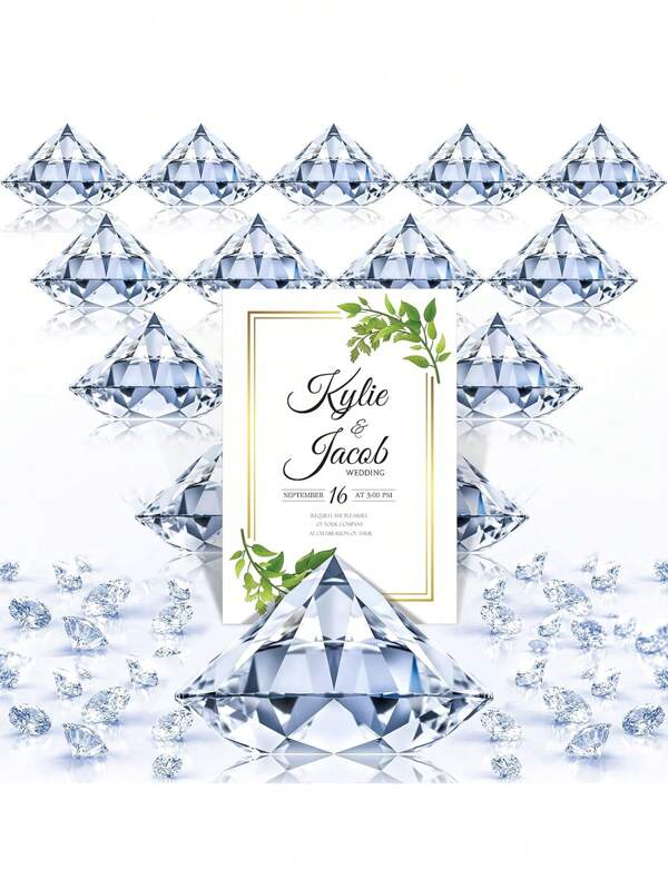 5pcs Clear Acrylic Rhinestone Table Card Holders - Perfect For Weddings, Birthdays And Gifting Decorations, Adding A Unique Stylish Touch