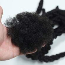 1 Pack 12 Strands Double Twisting Locs Crochet Hair 14 Inch Black Color Knotless Twist Hair Braids Soft Crochet Locs Crochet Hair Faux Locs Crochet Hair Extensions Dread Locs Braiding Hair For Men - 自然黑 - 查看 6