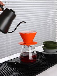 V02 手冲咖啡滤纸，可折叠硅胶咖啡滤嘴，材质便携，适合户外使用