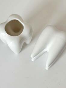 1/2pcs Novelty Teeth Shaped Pen Holder, Creative Desk Decor Gift