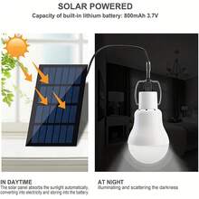 1pc/2pcs Solar Lamp, Energy Saving Lamp, Suitable For Garden Courtyard Corridor Garage Outdoor Indoor Poultry Shed Light, Solar LED Shed Light, Tent Camping Light, Warehouse Pendant Light