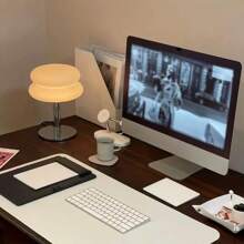 Abat-jour de lampe de pain à double couche personnalisé moderne, avec finition métallique brillante polie. Alimenté par USB, éclairage tamisable chaud et romantique pour la décoration de la chambre, veilleuse, excellent article cadeau