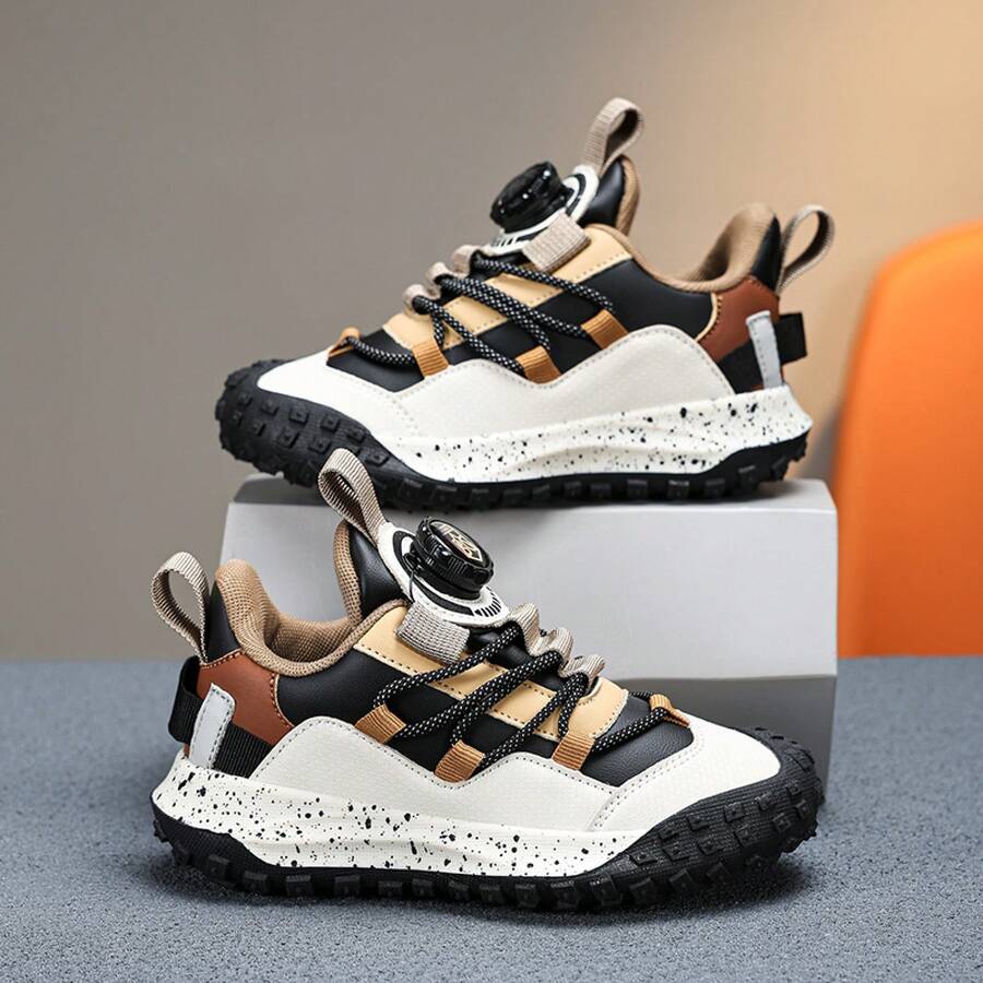 Men Sneakers - 2427米棕[皮面] - 查看 1