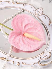 1 件/3 件/5 件，高档材质红掌百合，柔软 PVC，造型灵活，易于保存，非常适合家居装饰、办公室装饰和派对装饰、餐桌装饰、花瓶装饰、DIY 插花