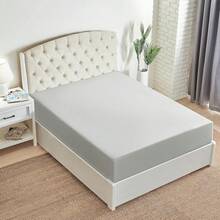 Mellanni King Fitted Sheet - Iconic Bedding Sheets With Up To 16 Inch Deep Pocket - Soft & Cooling - Fade & Stain Resistant - 1 PC (King, Light Blue) - 1364 淺灰色 - 查看 8