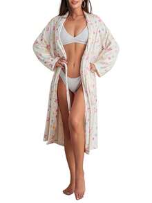 Estampado floral blanco