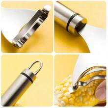 2pc Stainless Steel Corn Peeler, Corn Kernel Separator, Corn Peeler, Corn Peeler, Serrated Corn Peeler, Thresher, Cutting Knife, Kitchen Fruit And Vegetable Small Tool