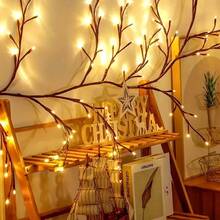 Warm Colored Light Vine Lamp, LED Tree Branches Rattan Decoration Lights, USB Powered Room Ambience Light, Wall Light, Christmas Party Decoration, Suitable For Living Rooms, Bedrooms, Weddings, Parties - 62.99inch / 72LEDs - View 5