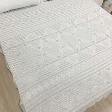 Multipurpose Sofa And Bedspread, Jarapa Style Foulard Blanket, Decorative Plaid, Bedspread And Sofa Cover, Made In Spain, Washable, Ideal For Living Room, Bedroom Or Terrace – Free 24/48h Shipping - 民族風-淺灰色 - 查看 2