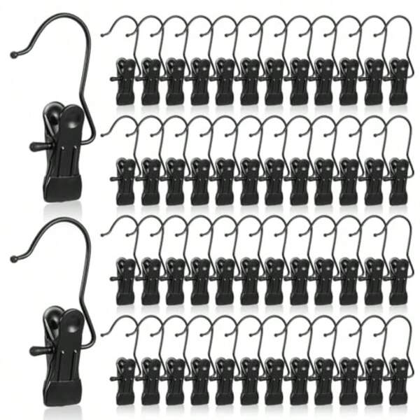 50Pcs Boot Hanger Clips For Closet  Laundry Hooks With Clips Heavy Duty Boot Hanging Clips Boot Hangers Space Saving For Boots Pants Jeans Es Hats Tall Towels