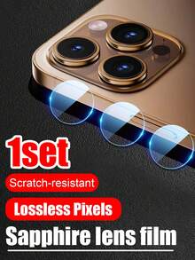 1 set, Alta transparencia, Resistente a los arañazos, Anti-huellas dactilares, Protector de pantalla de vidrio a prueba de roturas con telaraña, Compatible con iPhone 16/15/14/13/12/11 Serie completa, (Película de alta calidad con recubrimiento oleofóbico para reducir los residuos de huellas dactilares) - transparente - Ver 1