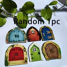 6 Peças - Acessórios Decorativos Externos para Portas de Fada em Árvores, Jardins de Pátio de Fadas em Miniatura, Porta e Janela de Fada Criativas para Decoração de Árvore, Arte de Jardim, Escultura de Jardim, Acessórios de Decoração Externa, Conjunto de Acessórios de Mini Jardim de Fadas, Portão Decorativo de Fada, Ponte e Poço de Água, Decoração de Paisagem em Miniatura Ponte para Lago, Estátua em Miniatura para Decoração de Plantas em Vaso, Bonsai, Terrário