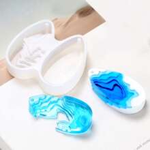 3PCS/1SET Multipurpose Resin Epoxy Silicone Mold With Holes - Perfect For Jewelry Casting, Pendant Necklace, Keychain Crafts, And Decoration - DIY Island Design, Versatile, And Easy To Use - White - View 10