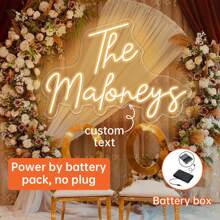 Placa de neon personalizada para decoração de quarto, decoração de casamento, placa de neon LED personalizada com bateria, presente de dia dos namorados, decoração de cenário de casamento, luzes de neon para decoração de quarto